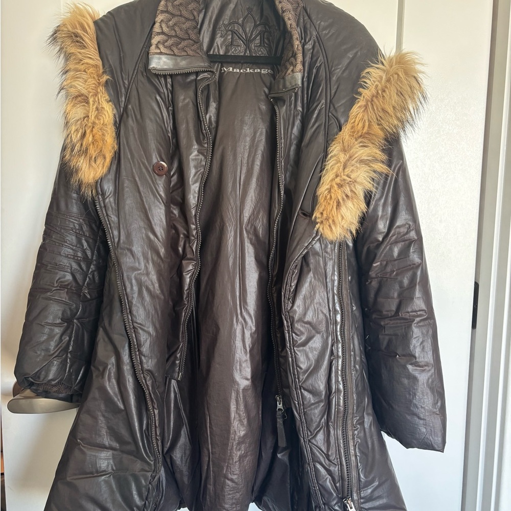 Mackage Kay Jacket with Natural Fur Trim